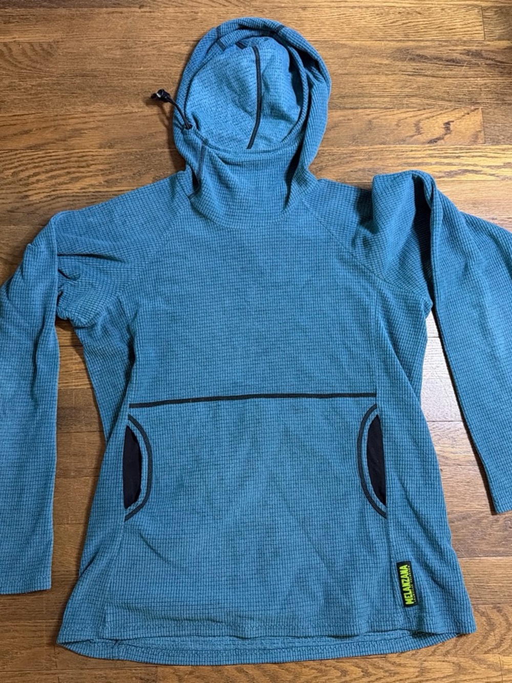 Melanzana Blue Micro Grid Hoodie